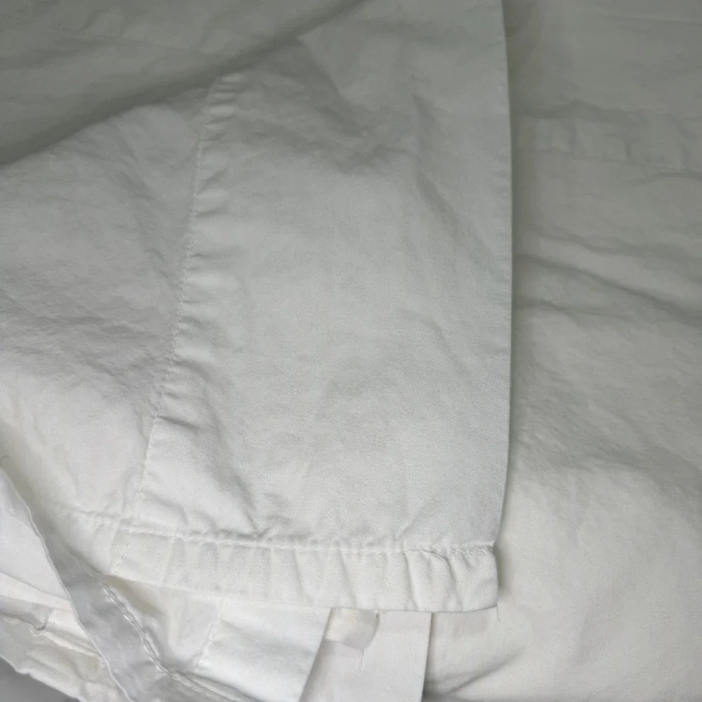 Laura Ashley White 100% Cotton‎ OEKO-TEX Solid Bedding flat sheet
